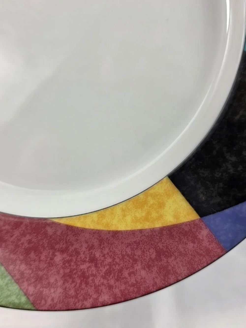 TWO Mikasa Currents (California Line) Salad Plates Multicolor Rims